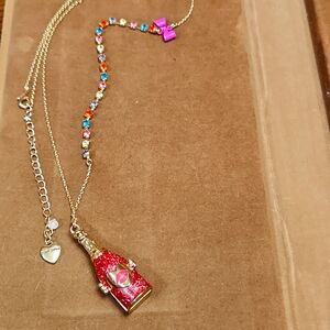 Betsy Johnson Wine Bottle Necklace